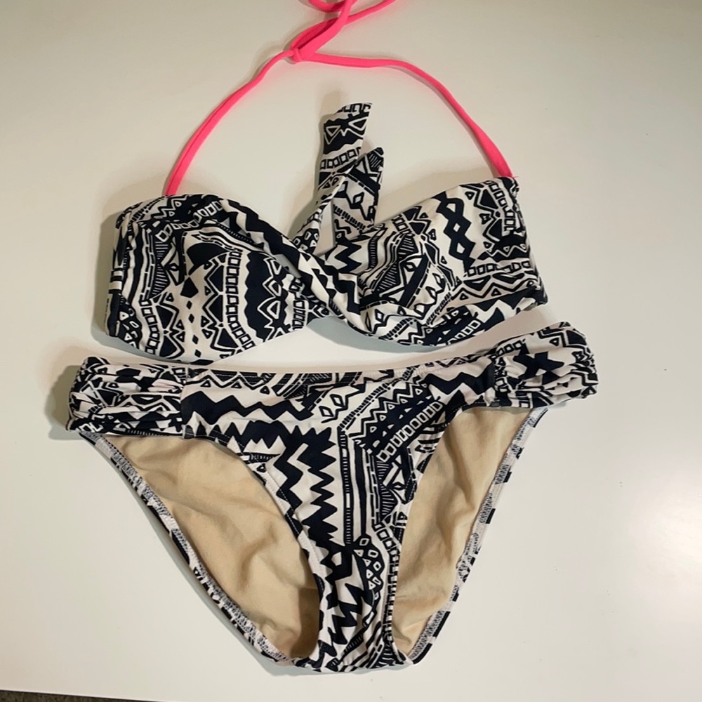 Black and white bikini